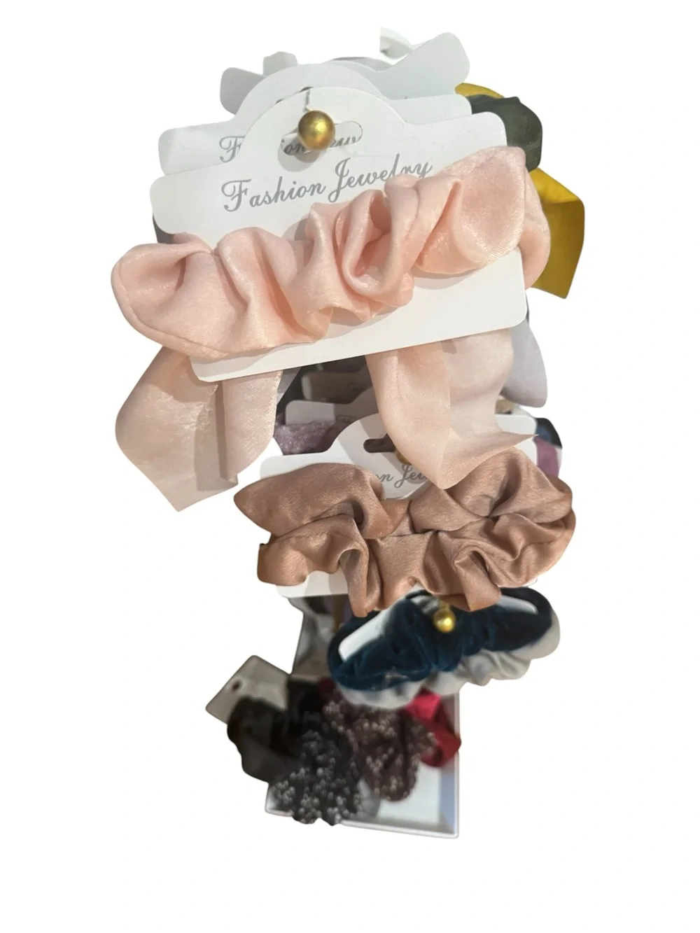 Multicolor Satin & Velvet Scrunchie Set (24 pieces) - Picture 2 of 2